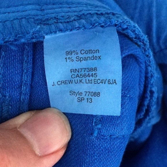 J. CREW Toothpick Stretch Blue Skinny Jeans Pants - Picture 6 of 6